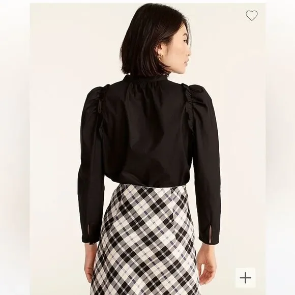 J. Crew puff sleeve cotton poplin top. Size XS. - Picture 3 of 14